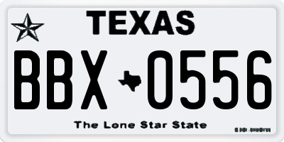 TX license plate BBX0556