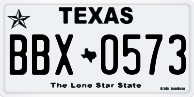 TX license plate BBX0573