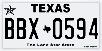 TX license plate BBX0594