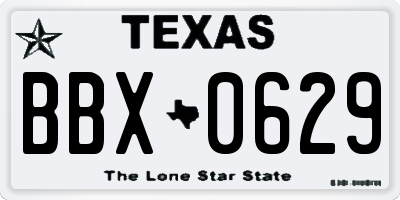 TX license plate BBX0629