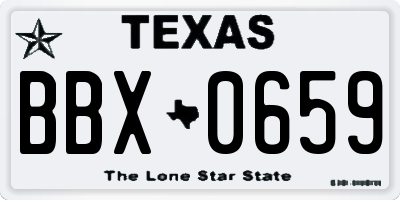 TX license plate BBX0659