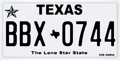 TX license plate BBX0744