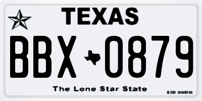 TX license plate BBX0879