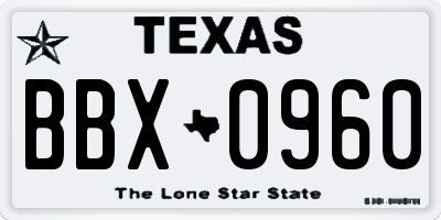 TX license plate BBX0960