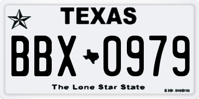 TX license plate BBX0979