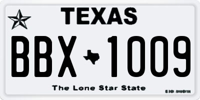 TX license plate BBX1009