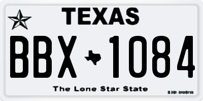 TX license plate BBX1084