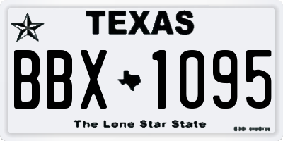 TX license plate BBX1095