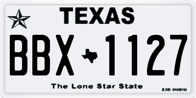 TX license plate BBX1127