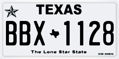 TX license plate BBX1128