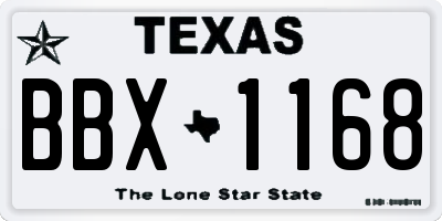 TX license plate BBX1168
