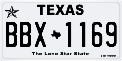 TX license plate BBX1169