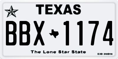 TX license plate BBX1174