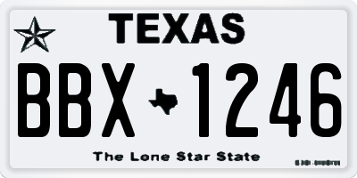 TX license plate BBX1246