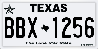 TX license plate BBX1256