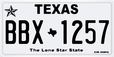 TX license plate BBX1257