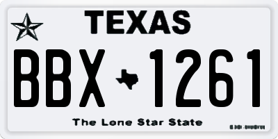 TX license plate BBX1261