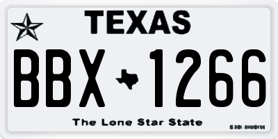 TX license plate BBX1266