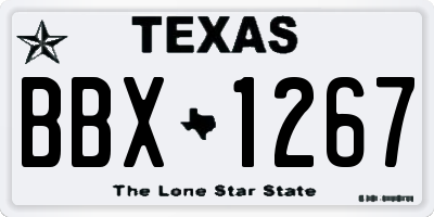 TX license plate BBX1267