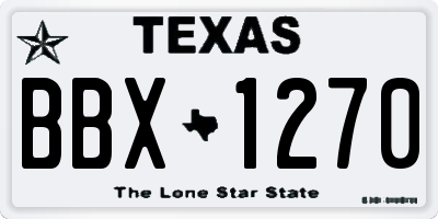 TX license plate BBX1270