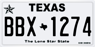 TX license plate BBX1274