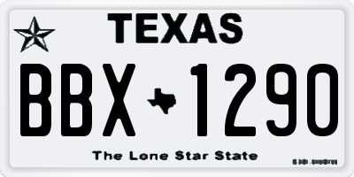 TX license plate BBX1290