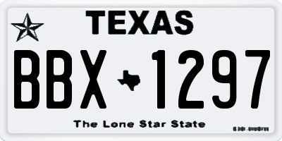 TX license plate BBX1297