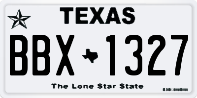 TX license plate BBX1327