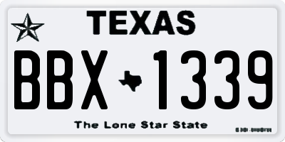 TX license plate BBX1339