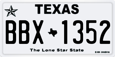 TX license plate BBX1352