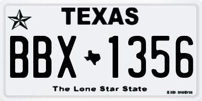 TX license plate BBX1356