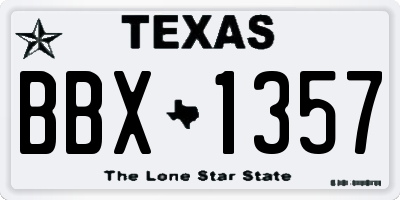 TX license plate BBX1357