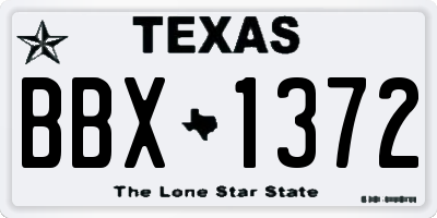 TX license plate BBX1372