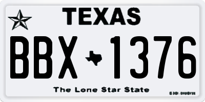 TX license plate BBX1376