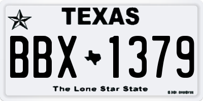 TX license plate BBX1379