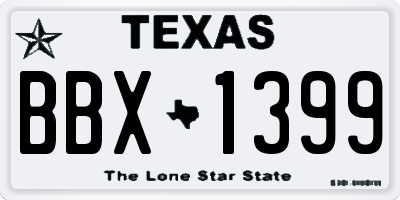 TX license plate BBX1399