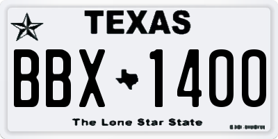 TX license plate BBX1400