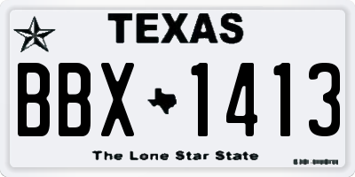 TX license plate BBX1413