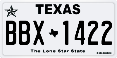 TX license plate BBX1422