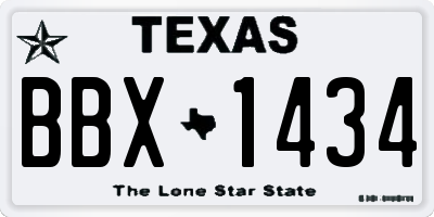 TX license plate BBX1434