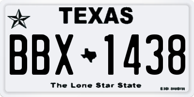 TX license plate BBX1438