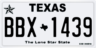 TX license plate BBX1439