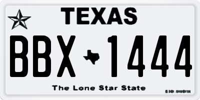 TX license plate BBX1444