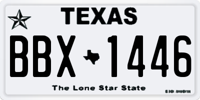 TX license plate BBX1446