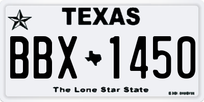 TX license plate BBX1450