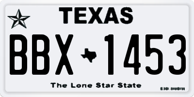 TX license plate BBX1453