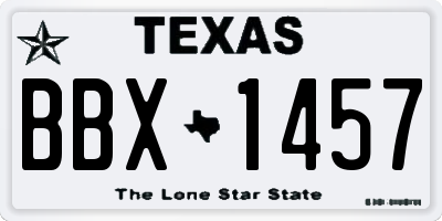 TX license plate BBX1457