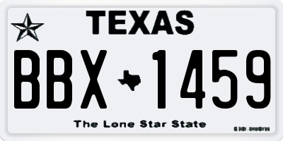 TX license plate BBX1459