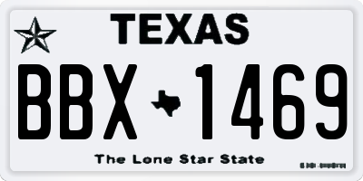 TX license plate BBX1469
