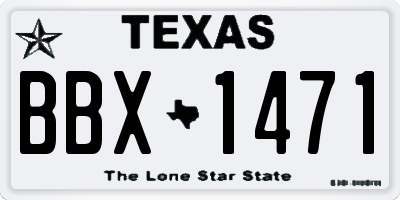 TX license plate BBX1471